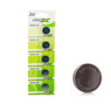 Imagem de Bateria Tipo Botao Cr-1620 Cartela Com 5 Pçs Fx-Cr1620 - Flex