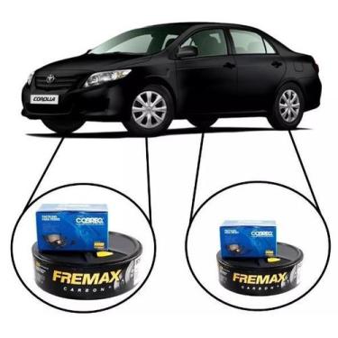 Imagem de Kit Discos Pastilhas Freio Dianteiras Traseiras - Corolla 2009 A 2013 