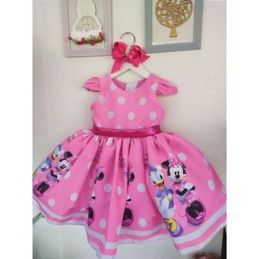 Imagem de Vestido Minnie Margarida Faixa Festa Luxo - Fabuloso Ateliê, 1