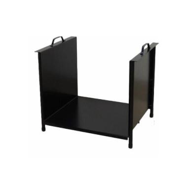 Imagem de Suporte Porta Lenha E Madeira Em Aço Carbono 39x38x35cm - OURO MINAS