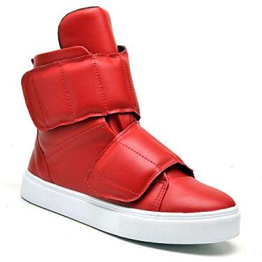 Imagem de Bota Feminina Tenehi Vermelha Academia com Dois Velcros Moderno (VERMELHO, BR, Adulto, Numérico, 35)