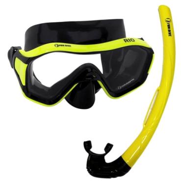 Imagem de Fun Dive Kit Máscara de Mergulho Rio com Snorkel SK-05 ECO, para Mergulho Livre e Apneia (Preto/Amarelo)
