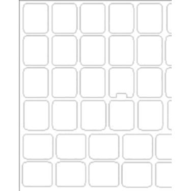 Imagem de Adesivos de teclado brancos em branco autoadesivos