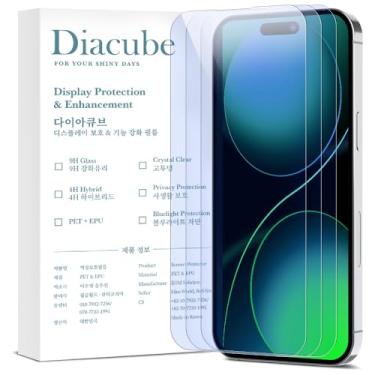 Imagem de Diacube Pacote com 3 protetores de tela fosco anti-luz azul compatível com iPhone 17 de 6,3 polegadas, antirreflexo, anti-impressões digitais [proteção ocular] instalação sem bolhas com gabarito de