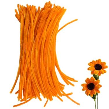 Imagem de Zorveiio 300 peças de limpeza de cachimbo suprimentos de artesanato a granel - laranja, hastes de chenille difusas de 30 polegadas para artesanato DIY, decorações, Halloween, Natal, Dia dos Namorados