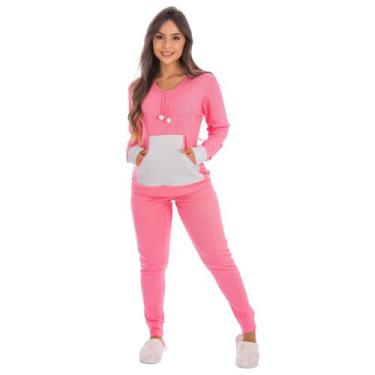 Imagem de Pijama feminino para o inverno KANGURU POM-POM Victory, G, Salmão