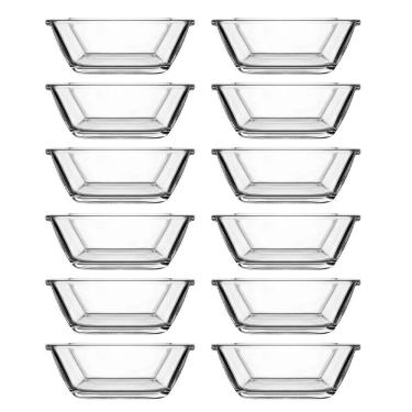 Imagem de Jogo 12 Petisqueiras Quadrada Vidro Casual 90Ml Class Home