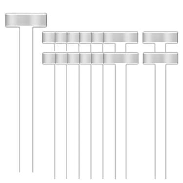 Imagem de 20 etiquetas de plantas de cobre, etiquetas de metal BetterJonny 25,5 cm / 10 polegadas tipo T à prova d'água | Marcadores de jardim duráveis para mudas e berçário ao ar livre