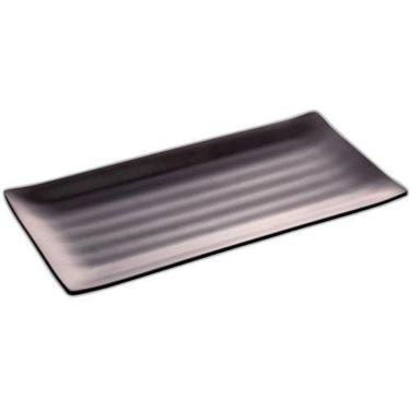 Imagem de Travessa De Melamina Retangular Tóquio Preta 30X15 Cm