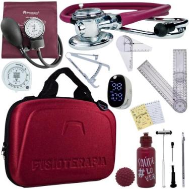 Imagem de Kit Fisioterapia Maleta Goniometro Martelo Buck Completo - Love Saude,