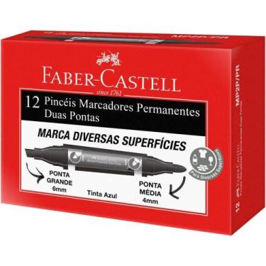 Imagem de Pincel Marcador Permanente Duas Pontas Preto - FABER-CASTELL