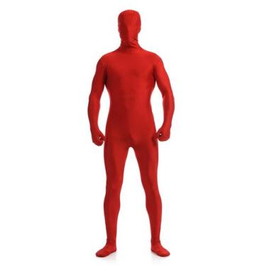 Imagem de Fantasia de macacão ATHX Spandex Halloween Cosplay para adultos vermel