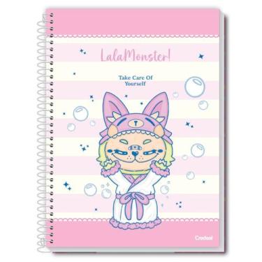 Imagem de Caderno Lala Monster Meninas Escolar Juvenil 1 Matéria 80F - Credeal, 
