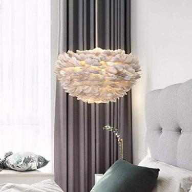 Imagem de Luminária pendente minimalista com design criativo de penas, lâmpada moderna para quarto infantil, sala de estar, quarto, mesa de jantar, lustre redondo, iluminação decorativa de teto, lâmpa
