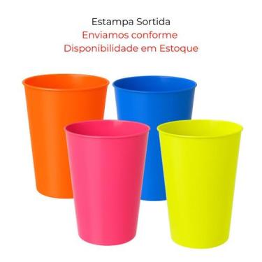 Imagem de Kit Copo De Festa Colorido Copão Adega Drink Reutilizável Lembrancinha