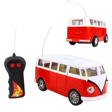 Imagem de Brinquedo Kombi Controle Remoto Carrinho Retrô Infantil - Útil Ferrame