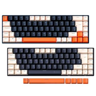 Imagem de Teclado Mecânico Gamer Cinza 60% Hot Swap Switch Bronw Red Marrom Vermelho ABNT2 USB Titorion TM003 (Switch Red)