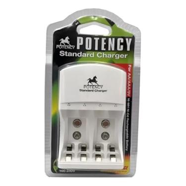 Imagem de Carregador de Pilhas Universal, 4 Slots para AA AAA 9V Ni-MH Ni-Cd, Bivolt 100-240V