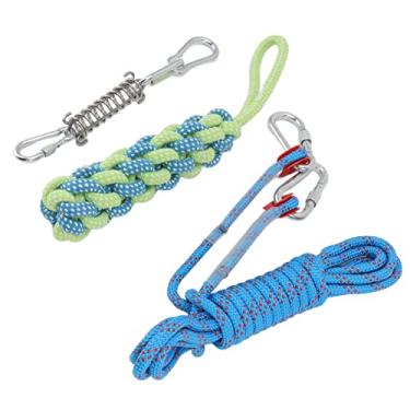 Imagem de Yctze Brinquedo de Corda de Cachorro Com Poste de Mola - Construtor Muscular Interativo para Cães Pequenos, Médios e Grandes - Corda de Exercício Estilo Bungee para Diversão Ao Ar Livre