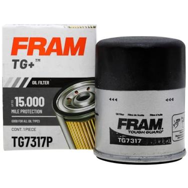 Imagem de FRAM Tough Guard TG7317 Filtro de óleo de motor giratório com intervalo de troca automotiva de 15 km para modelos de veículos selecionados, filtro de óleo de proteção superior do motor do veículo