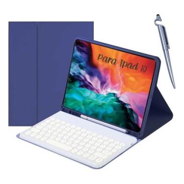 Imagem de BDNET, Capa Para iPad 10 A2696 A2757 A2777 + Película + Teclado Cor