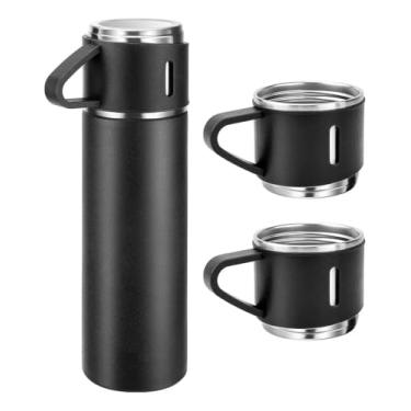 Imagem de Garrafa Térmica 500ml Aço Inox Vacuum Bottle Com 3 Xicaras Camping