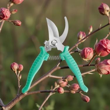 Imagem de Tesouras de poda de 3 mm, tesouras de jardim profissionais de aço inoxidável de 19 cm para jardinagem, afiadas e resistentes para jardim, ferramentas de poda/tesoura de podar