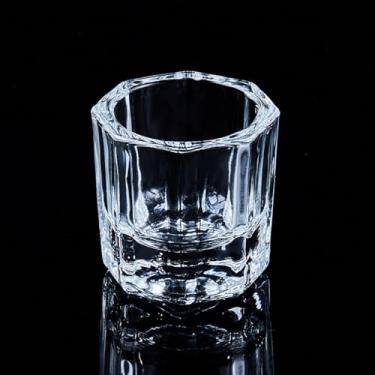 Imagem de Copos de prato de arte de unhas para acrílico líquido e pó tigela de unha de vidro transparente para unhas copo líquido pote de vidro acrílico tigela de cristal para unhas, ferramentas de arte de