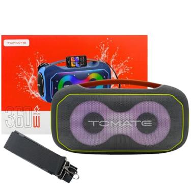 Imagem de Caixa de Som Bluetooth 5.3, USB, 360W RMS, Auxiliar, TWS, com Alça para Transporte Som Imersivo e Potente - Tomate