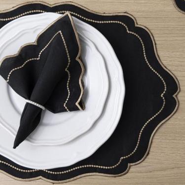 Imagem de Kit 12 Peças Mesa Posta 6 Lugares com Sousplat e Jogo Americano Realez