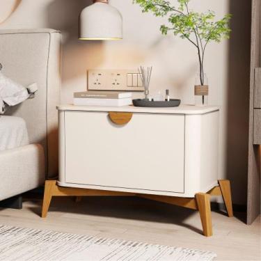 Imagem de Mesa de Cabeceira 1 Porta Buriti JB Móveis, Off White