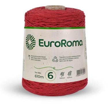 Imagem de Barbante Colorido 600G 4/6 Fios 610M Vermelho 1 - Euroroma