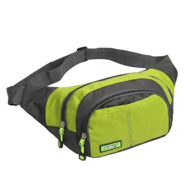 Imagem de Bolsa de cintura masculina com alça ajustável – bolsa transversal e quadril para viagens, viagens, caminhadas, corrida – bolsa de cinto minimalista para telefone, carteira, chaves