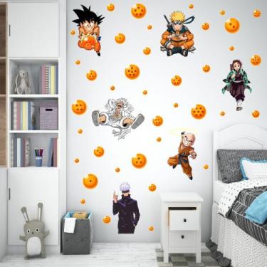 Imagem de Adesivo De Parede Naruto Dragon Ball Kuririn Anime Manga - Adesivos Ki