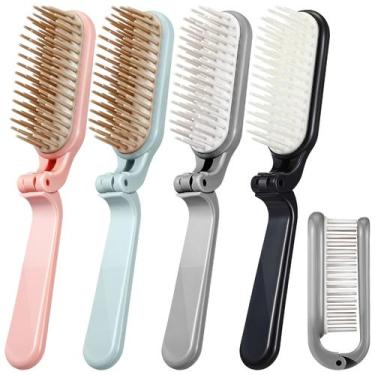 Imagem de Escova de cabelo dobrável Yinkin Mini pentes de cabelo dobráveis x4