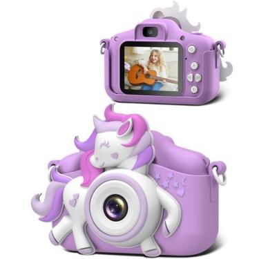 Imagem de Câmera infantil Gofunly 20.0MP HD 1080P IPS Screen 32GB +3 jogos