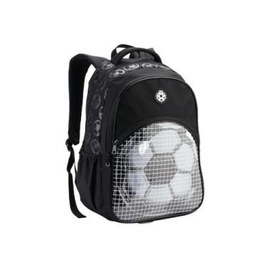 Imagem de Mochila Costas Juvenil Bola de Futebol Escolar Meninos - Denlex