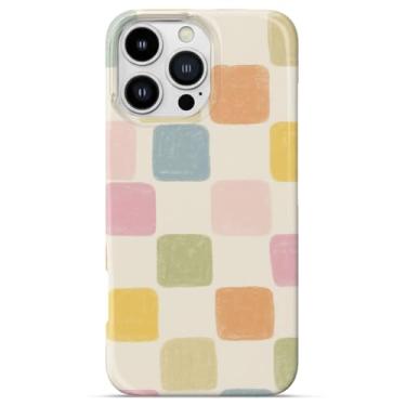 Imagem de GEQCDBN Capa para iPhone 16 Pro Max, capa protetora de TPU (poliuretano termoplástico) à prova de choque e estética para mulheres e meninas de 6,9 polegadas