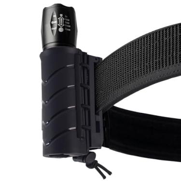 Imagem de Suporte de lanterna para cinto de serviço militar MOLLE Coldre de tocha giratório bolsa de transporte leve serve para lanterna de 2,5 a 3 cm de diâmetro para polícia Leão Segurança Militar