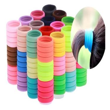 Imagem de Kit 216 Elástico Para Cabelo Tipo Rabicó Xuxinha Coloridas - Rabicoll