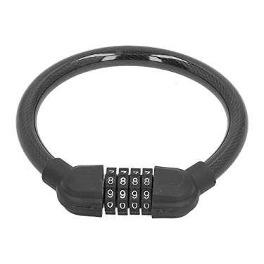 Imagem de SUNGOOYUE Cabo de Bloqueio de Bicicleta Anti-roubo, Bloqueio de Combinação de 4 Dígitos de Alta Segurança Com Cabo de Aço Em PVC, Senha Redefinível para Ciclismo Ao Ar Livre, Famílias e Grupos (#3)