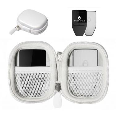 Imagem de CaseSack Capa Bitcoin para Trezor Safe 5, Safe 3, modelo T Advanced Crypto Hardware Wallet (branco moke)