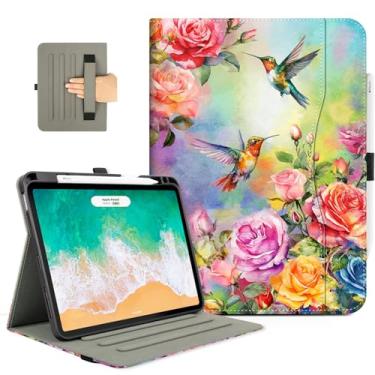 Imagem de Lokigo Capa para iPad Air de 11 polegadas M2/M3 (2024/2025), capa rosa para iPad Air 5ª/4ª geração de 10,9 polegadas (2022/2020), capa protetora com suporte para várias visualizações, despertar