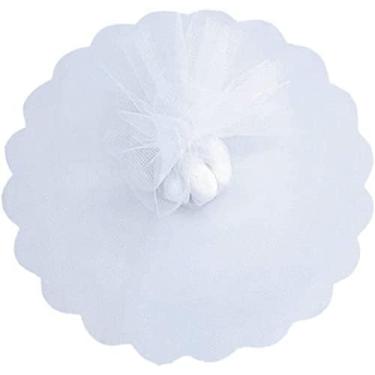 Imagem de 200 peças DIY véus de confetes brancos tule, véus de organza, véus de lembrancinha de casamento para casamento, festa de chá de bebê