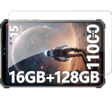 Imagem de KONXISA Pacote com 1 protetor de tela para tablet OUKITEL RT3 Plus, protetor de tela para tablet de vidro temperado, película protetora de 9 durezas HD transparente antiarranhões e sem bolhas