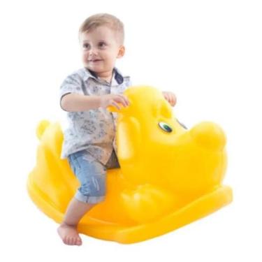 Imagem de Balanço Gangorra DOG Feliz Amarelo - Diversão Kids