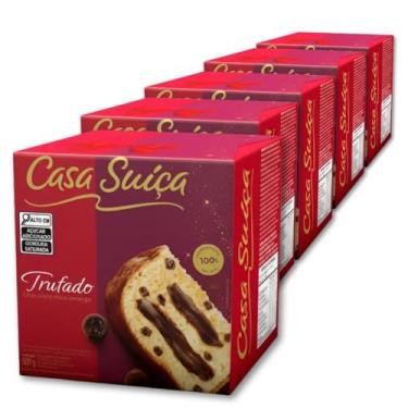 Imagem de Panettone Casa Suíça Trufado Kit 5 unidades 500g