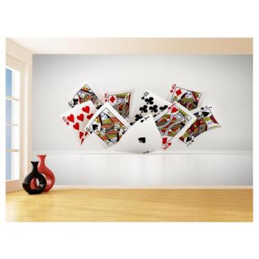 Imagem de Papel De Parede 3D Salão De Jogos Cartas Poker 3,5M Jcs56 - Você Decor
