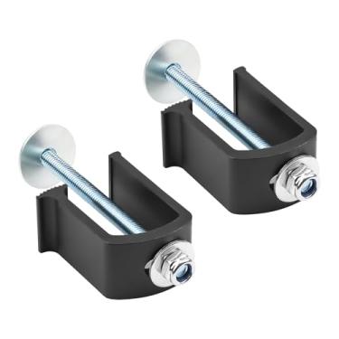 Imagem de LLPTA Braçadeiras de caixa de ferramentas de caminhão de alumínio (pacote com 2) - para caminhonete de camionete, caixa de ferramentas de amarração, sem furadeira, kit de clipes pretos de montagem