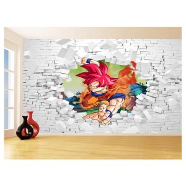 Imagem de Papel De Parede 3D Dragon Ball Goku Vegeta Anime 3,5M Dbz78 - Você Dec
